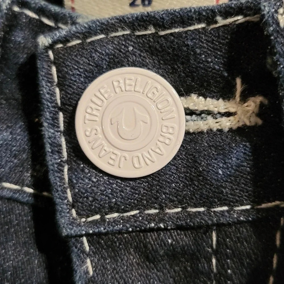 True Religion Lola Jeans Sequin Pocket Logo Cut:603155 style:104H06CI #0014 - Picture 5 of 10